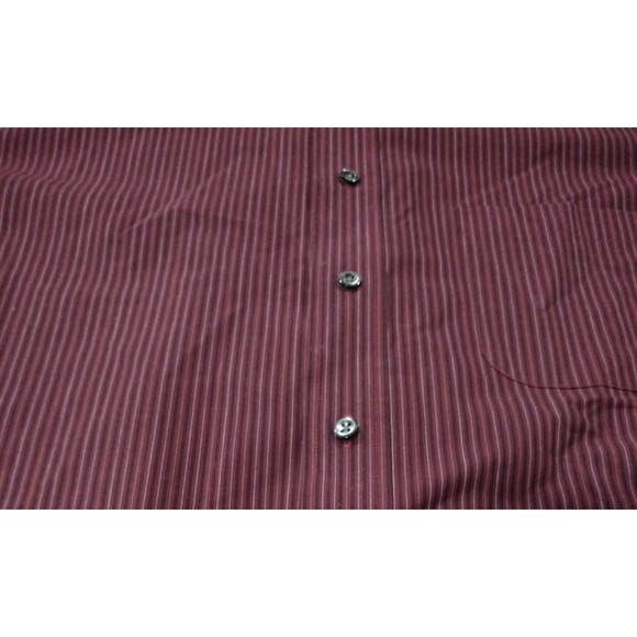 Stafford Performance Button Up Shirt Men's 16 1/2 32/33 Maroon Long Sleeve - Picture 4 of 7